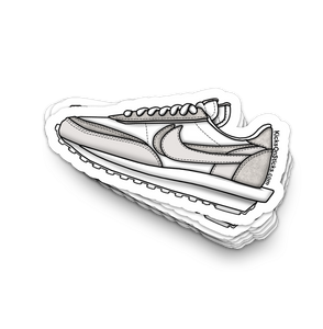 Sacai Waffle "Nylon White" Sneaker Sticker
