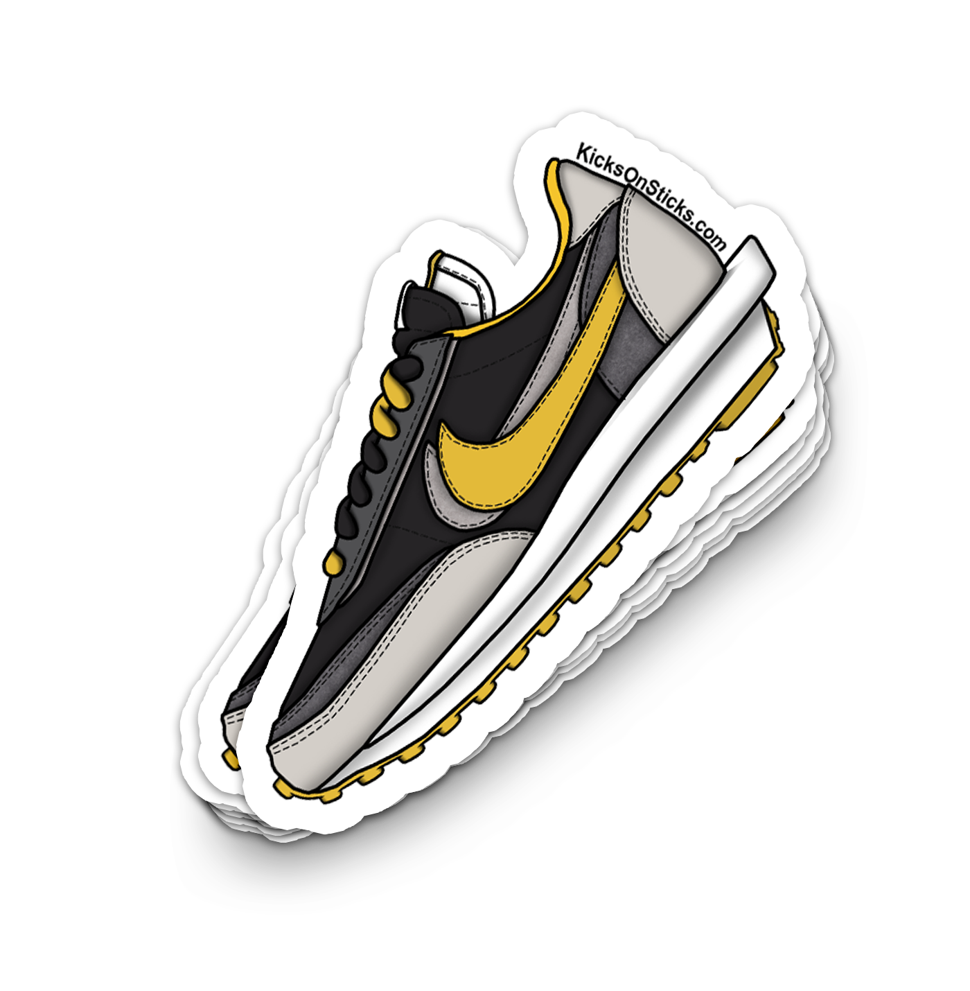 Sacai Waffle "Undercover Black Citron" Sneaker Sticker