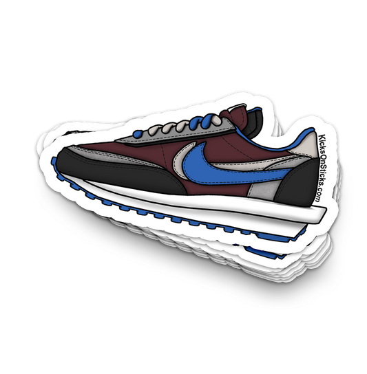Sacai Waffle "Undercover Maroon Royal" Sneaker Sticker