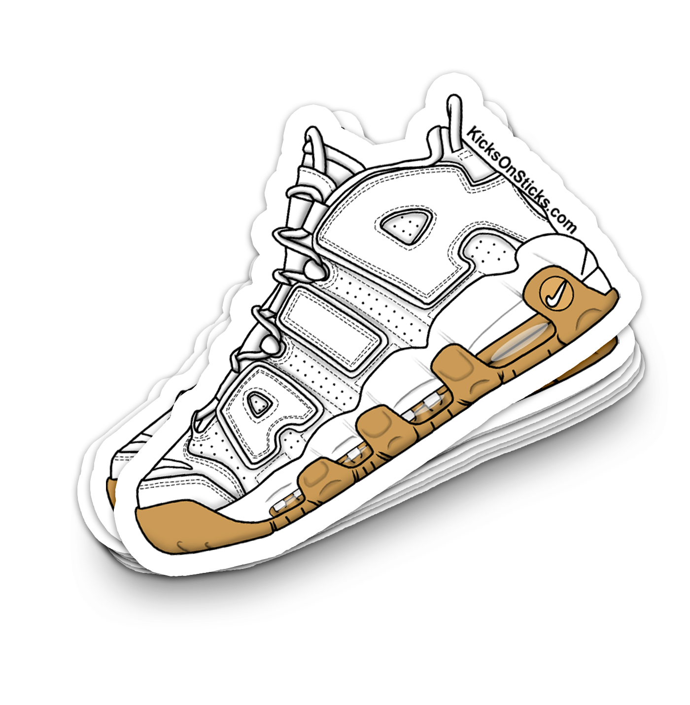 Uptempo "Gum White" Sneaker Sticker