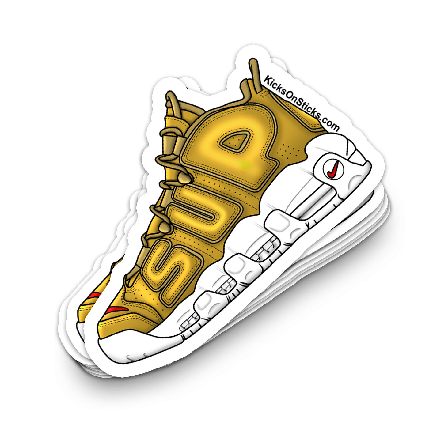 Uptempo "Supreme Gold" Sneaker Sticker