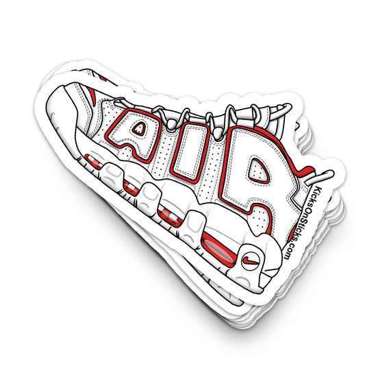 Uptempo "White Red" Sneaker Sticker