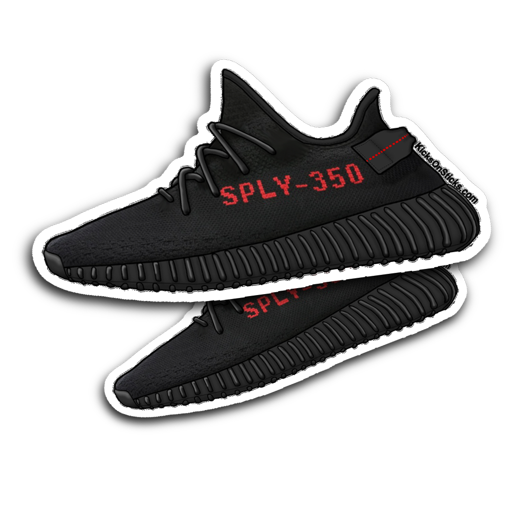 Yeezy 350 V2 "Black Red" Sneaker Sticker