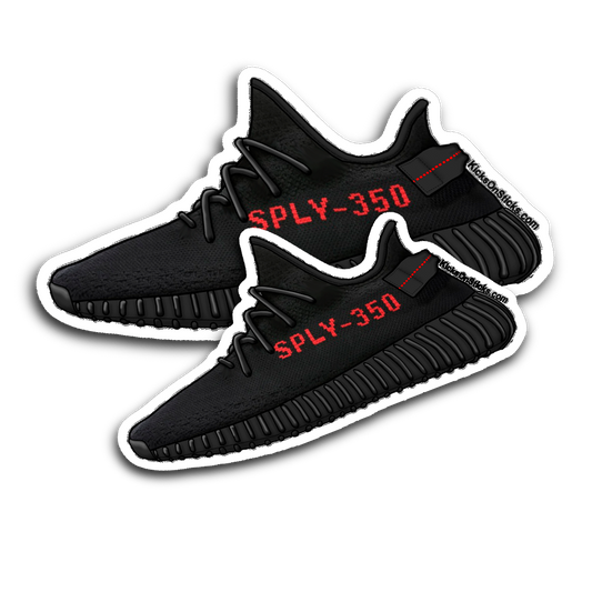 Yeezy 350 V2 "Black Red" Sneaker Sticker