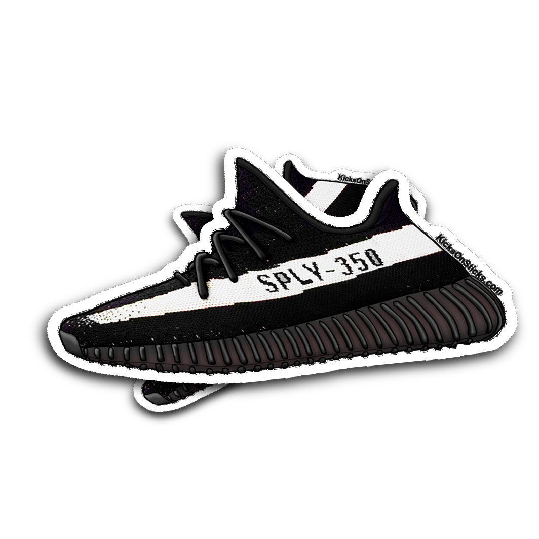 Yeezy 350 V2 "Black White" Sneaker Sticker