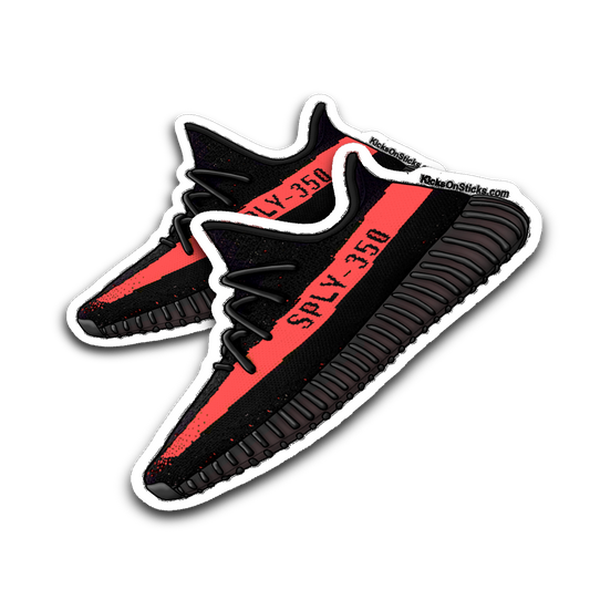 Yeezy 350 V2 "Black Red Stripe" Sneaker Sticker