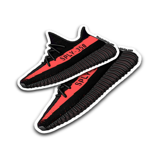 Yeezy 350 V2 "Black Red Stripe" Sneaker Sticker