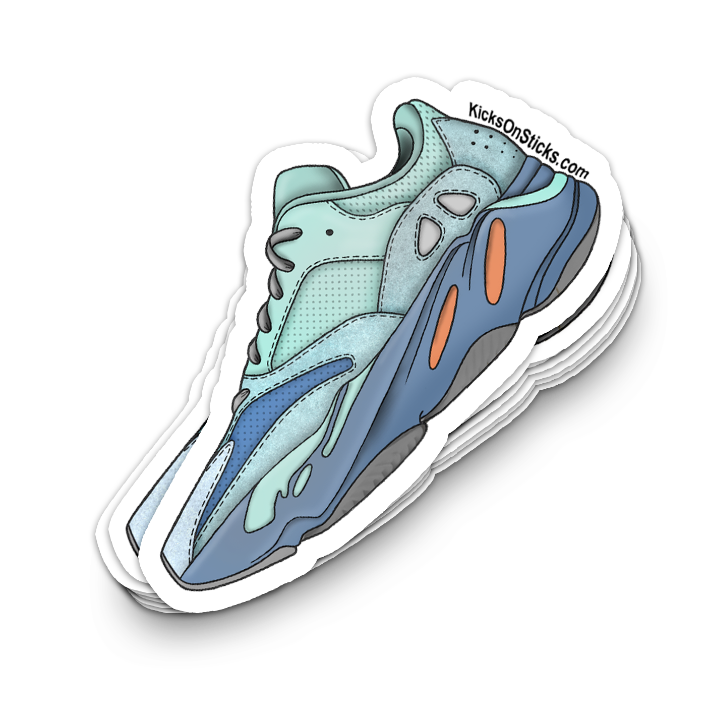 Yeezy 700 "Faded Azure" Sneaker Sticker
