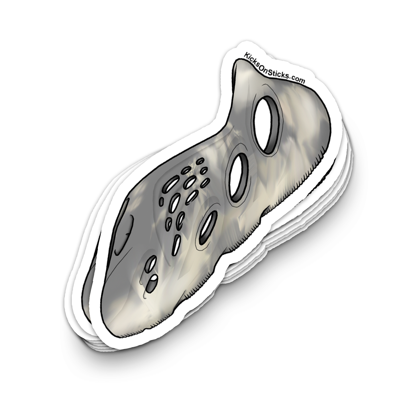 Yeezy Foam RNNR "Moon Grey" Sneaker Sticker