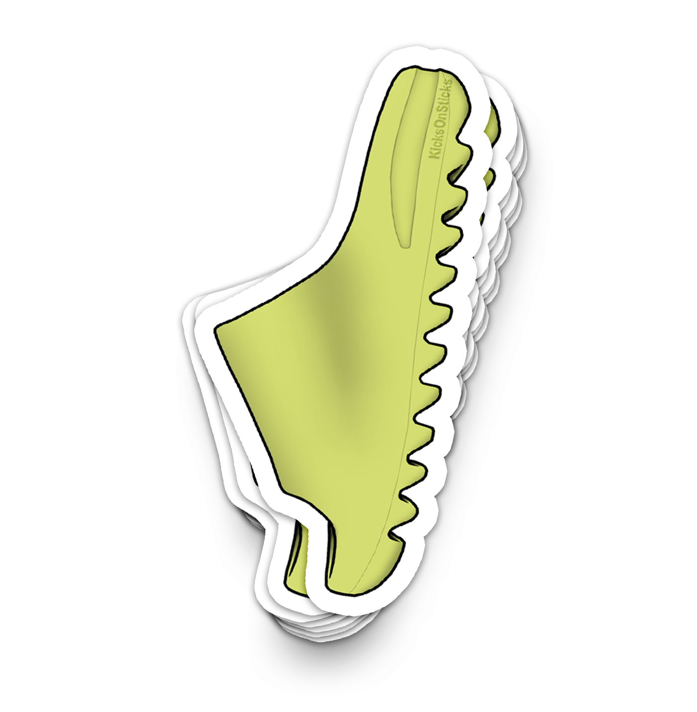 Yeezy Slide "Green Glow" Sneaker Sticker