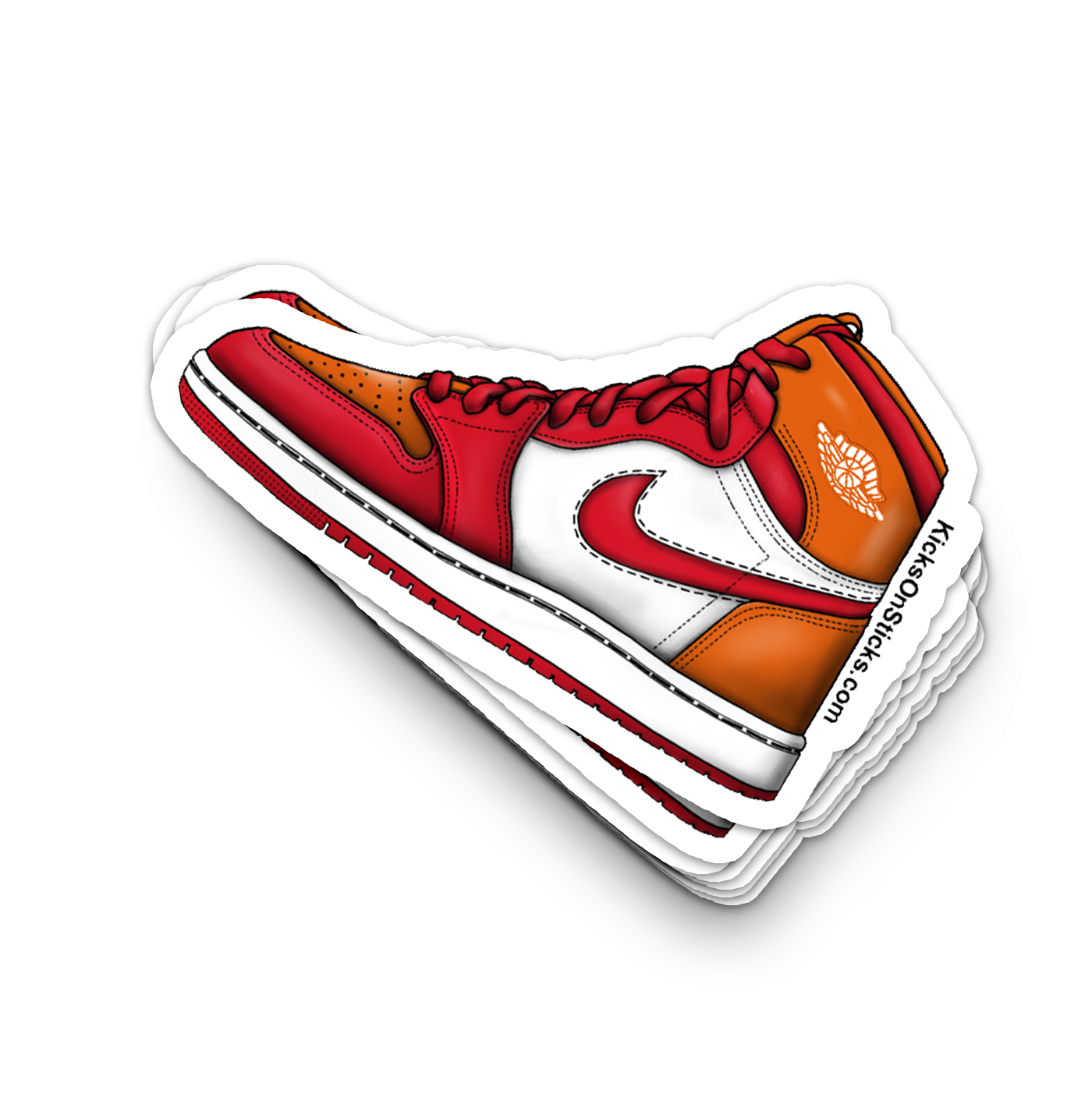Jordan 1 "CMFT Fire Red Curry" Sneaker Sticker