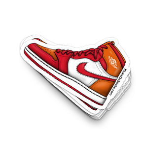 Jordan 1 "CMFT Fire Red Curry" Sneaker Sticker