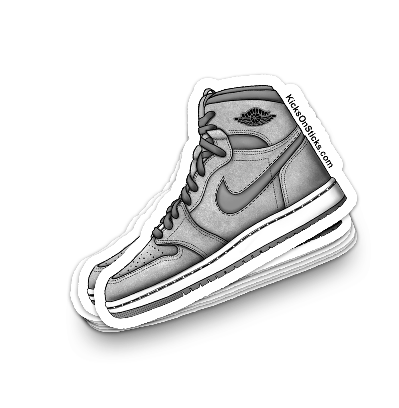 Jordan 1 "CMFT Grey Suede" Sneaker Sticker